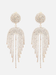 Silver Plated Party Designer Stone Drop Earring