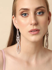 Gold Plated Party Designer Stone Drop Earring