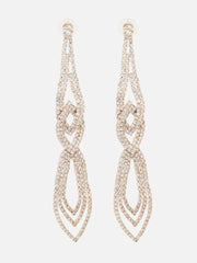 Gold Plated Party Designer Stone Drop Earring