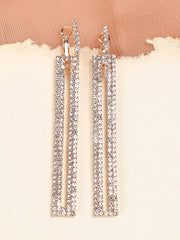 Gold Plated Party Designer Stone Drop Earring