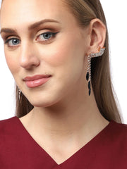 Gold Plated Party Designer Stone Drop Earring