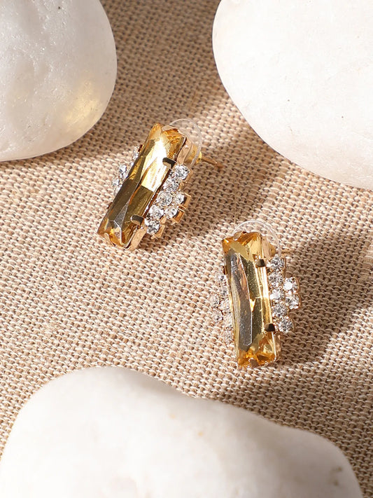 Gold Plated Party American Diamond Stud