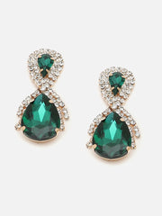 Gold Plated Party Designer Stone Drop Earring