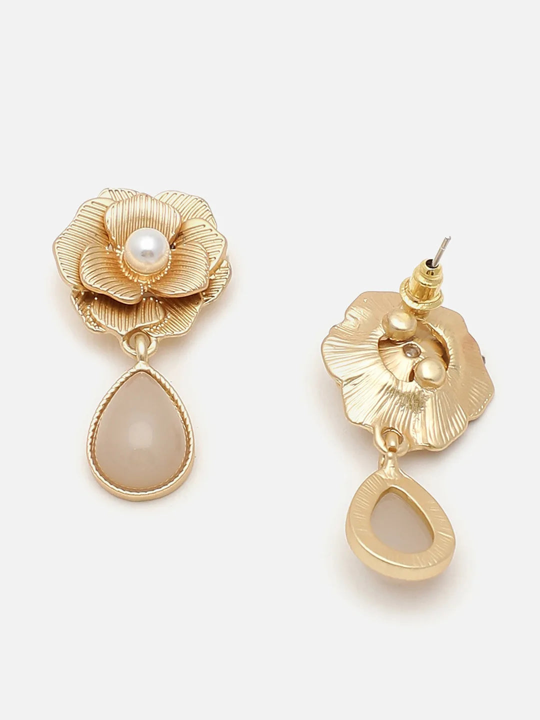 Gold Plated Party Designer Stone Drop Earring