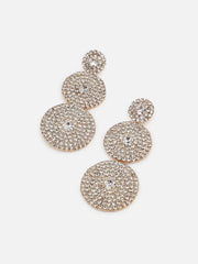 Gold Plated Party Designer Stone Drop Earring