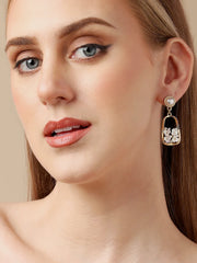 Gold Plated Party Pearls Drop Earring