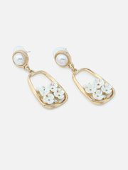 Gold Plated Party Pearls Drop Earring