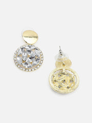 Gold Plated Party Designer Stone Drop Earring