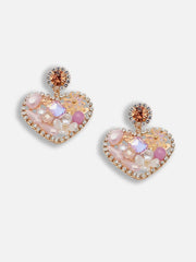 Gold Plated Party Designer Stone Drop Earring