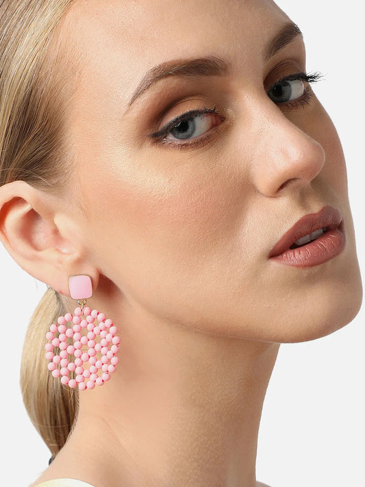 Gold Plated Party Beaded Drop Earring