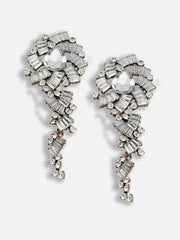 SOHI - Silver Plated Party Designer Stone Drop Earring