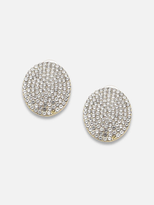 Silver Plated Party Designer Stone Stud