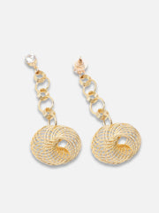 Gold Plated Party Designer Stone Drop Earring