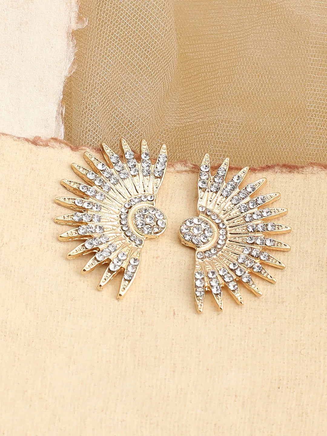 Gold Plated Party Designer Stone Stud