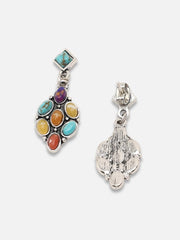 Silver Plated Party Designer Stone Drop Earring