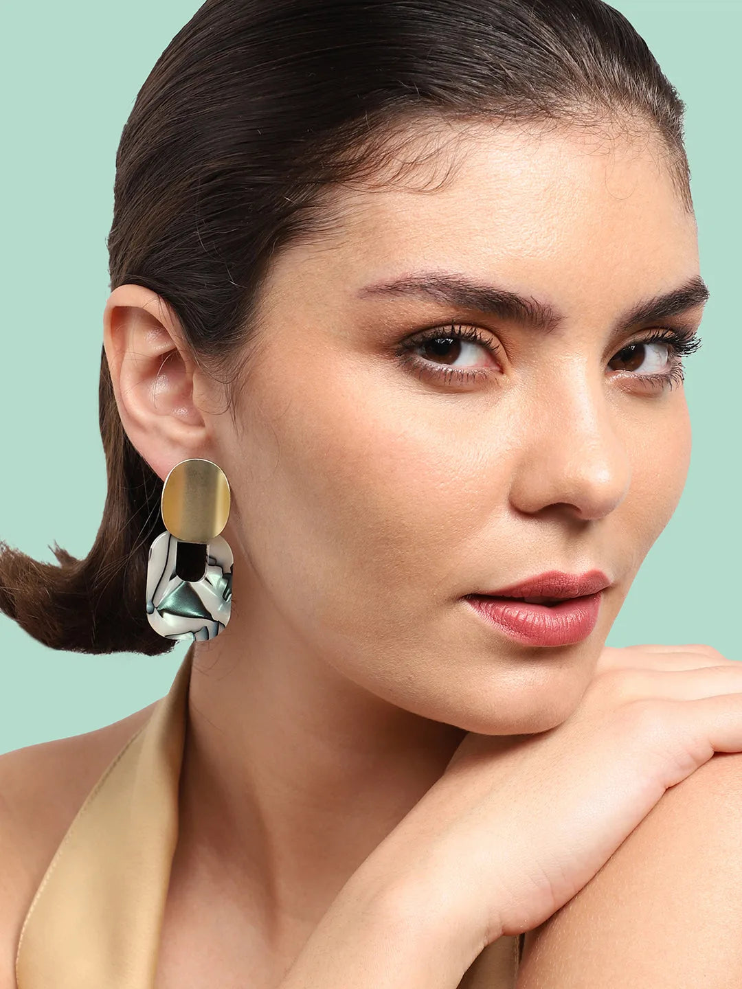 Gold Plated Party Designer Drop Earring