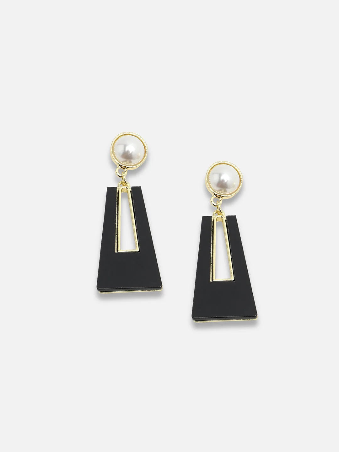 Gold Plated Party Pearls Drop Earring