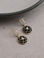 Gold Plated Party Designer Stone Drop Earring