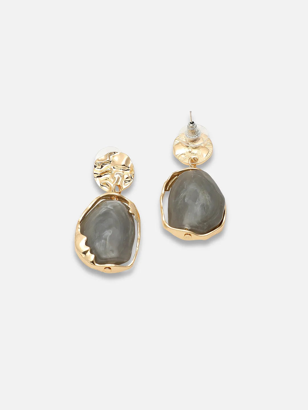 Gold Plated Party Designer Stone Drop Earring