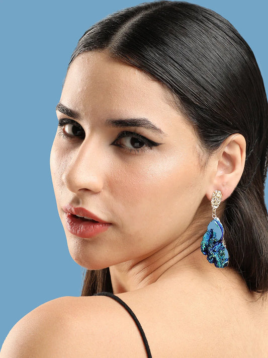 Gold Plated Party Designer Drop Earring