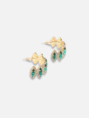 Gold Plated Party Designer Stone Hoop Earring