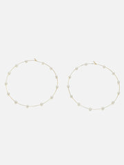 Gold Plated Pearls Hoop Earring