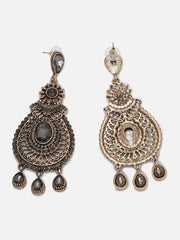 Gold Plated Designer Stone Drop Earring