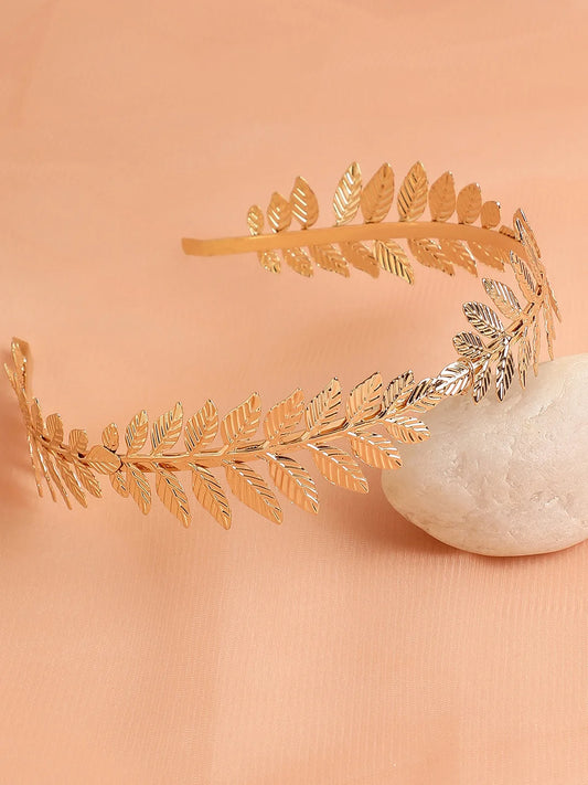 Gold Plated Designer Stone Hair Band