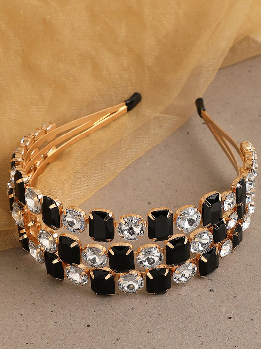 Gold Plated Designer Stone Hair Band