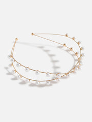 Gold Plated Pearls Hair Band