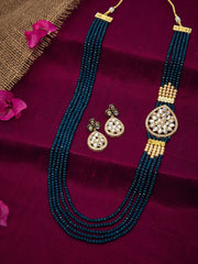 Gold Plated Beaded Designer Jewel Set