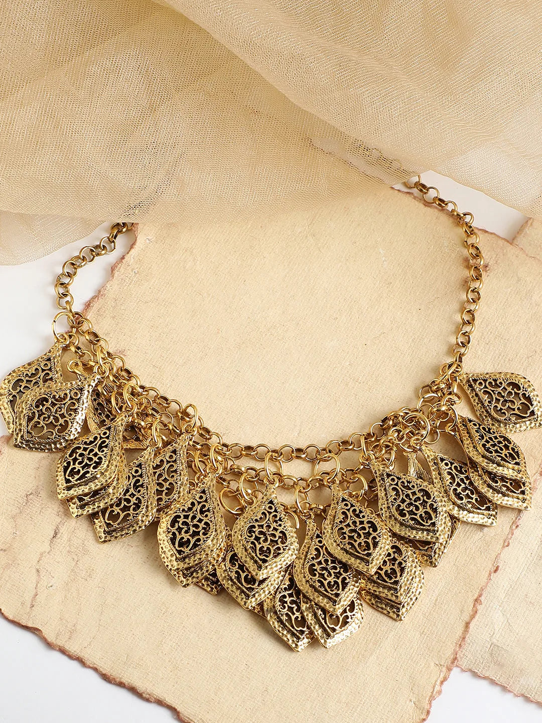 Gold Plated Party Designer Stone Necklace