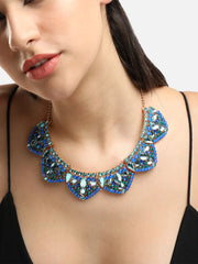 Gold Plated Party Designer Stone Necklace