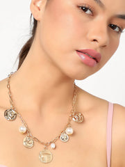 Gold Plated Pearls Casual Necklace