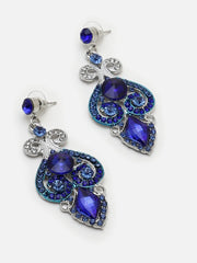 Silver Plated Designer Stone Party Necklace and Earring Set