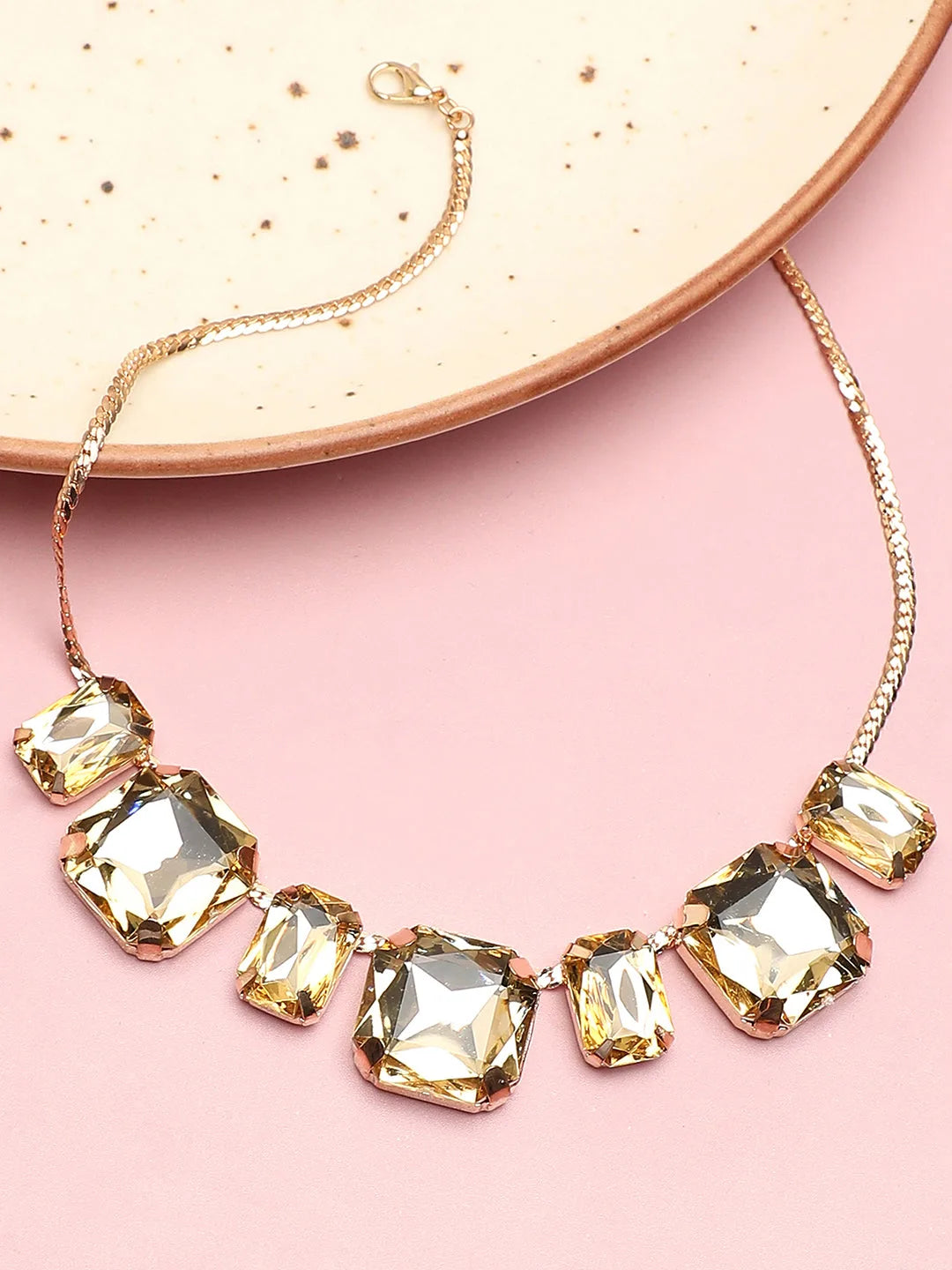 Gold Plated Party Designer Stone Necklace