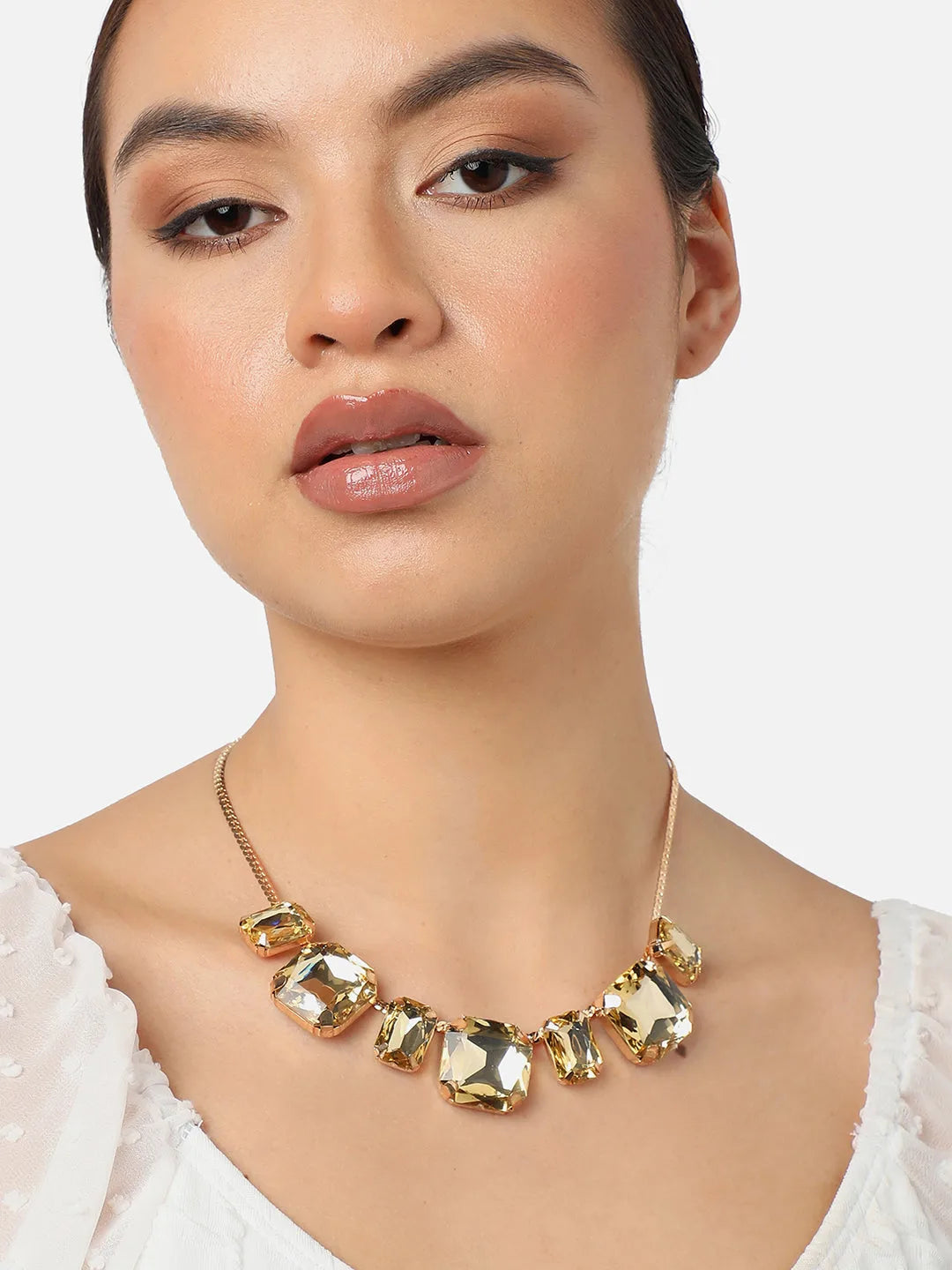 Gold Plated Party Designer Stone Necklace