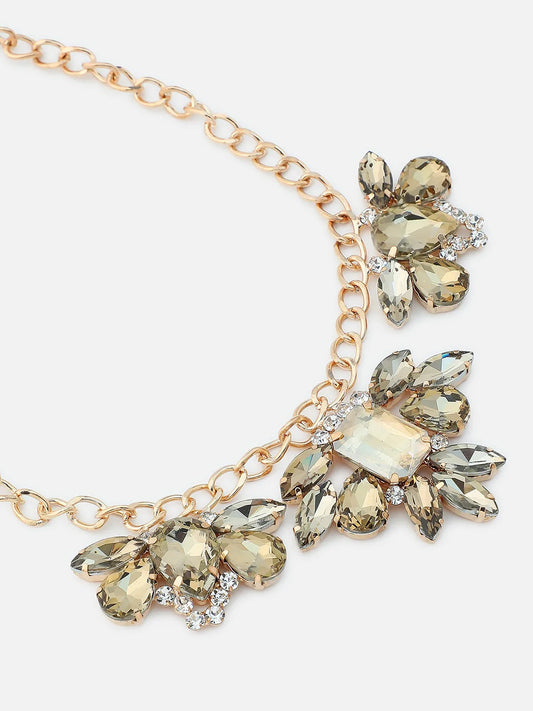 Gold Plated Party Designer Stone Necklace