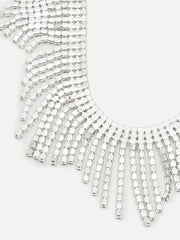 Silver Plated Rhinestone Necklace