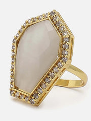 Gold Plated Designer Stone Ring