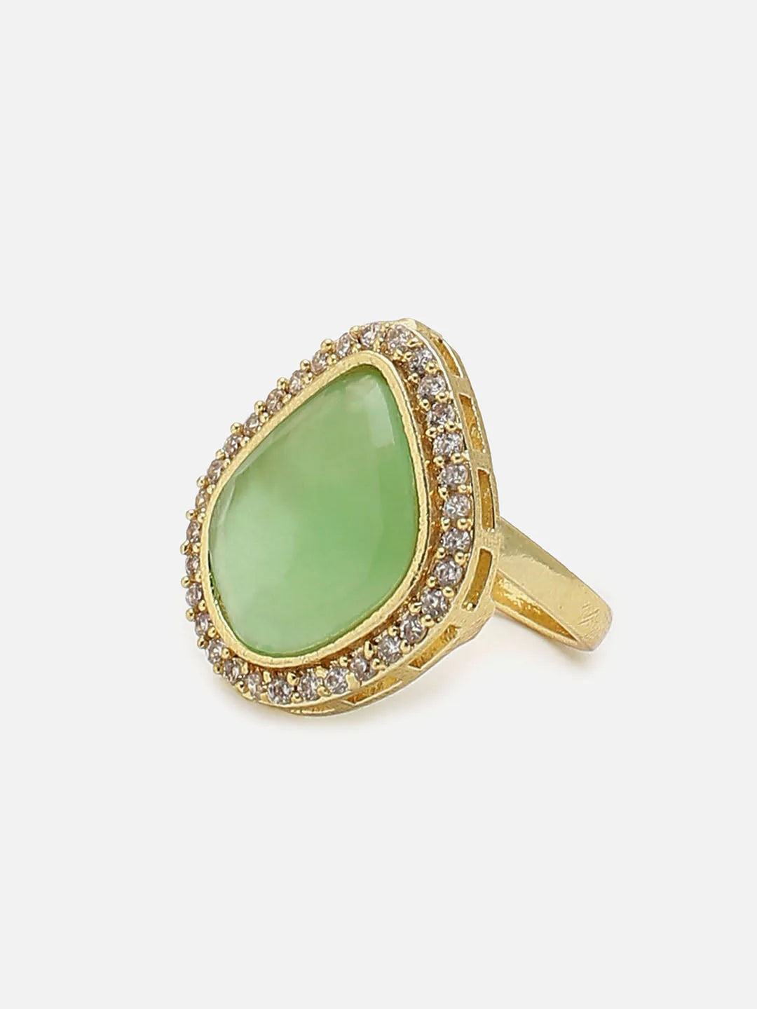 Gold Plated Designer Stone Ring