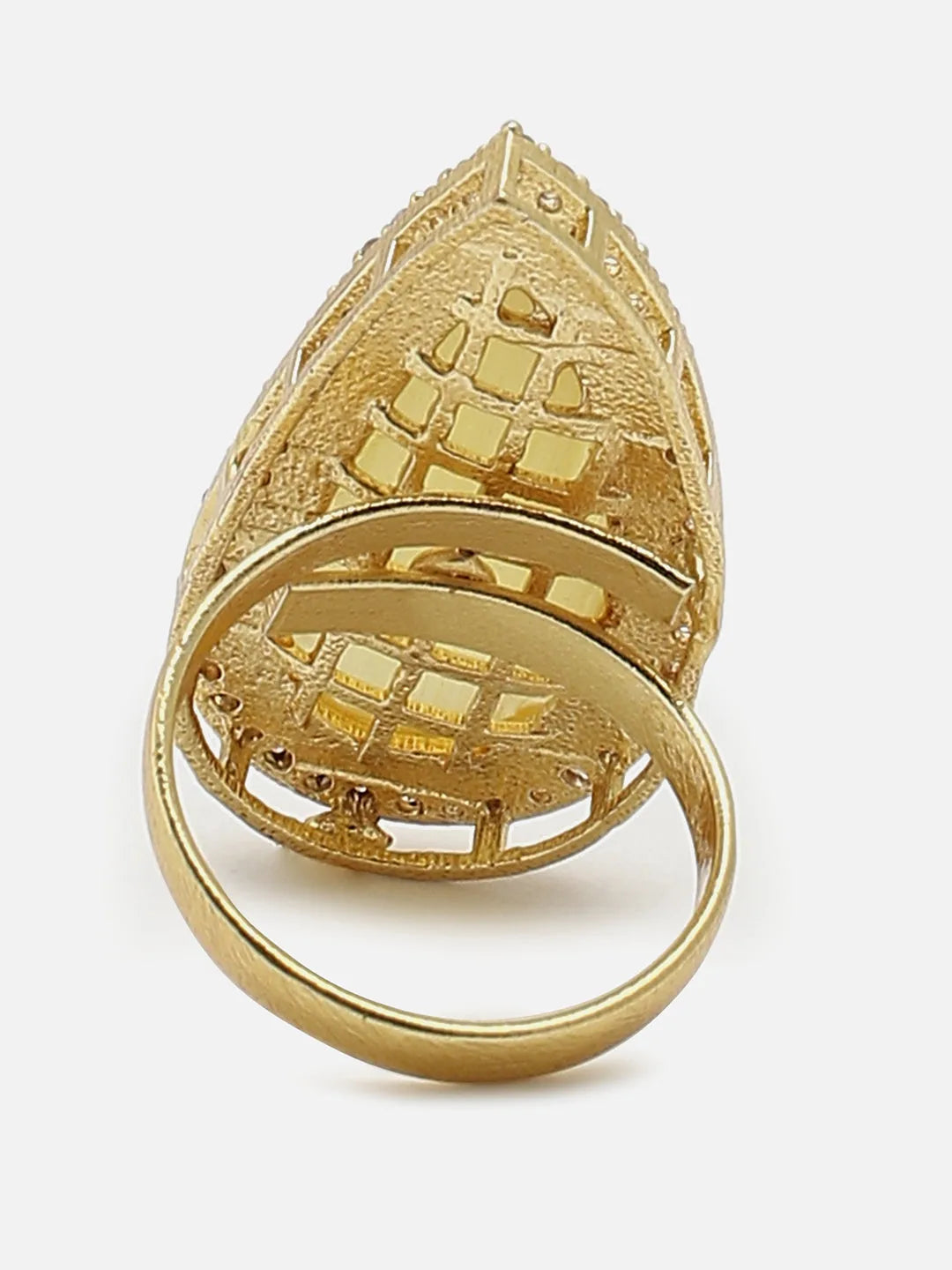 Gold Plated Designer Stone Ring