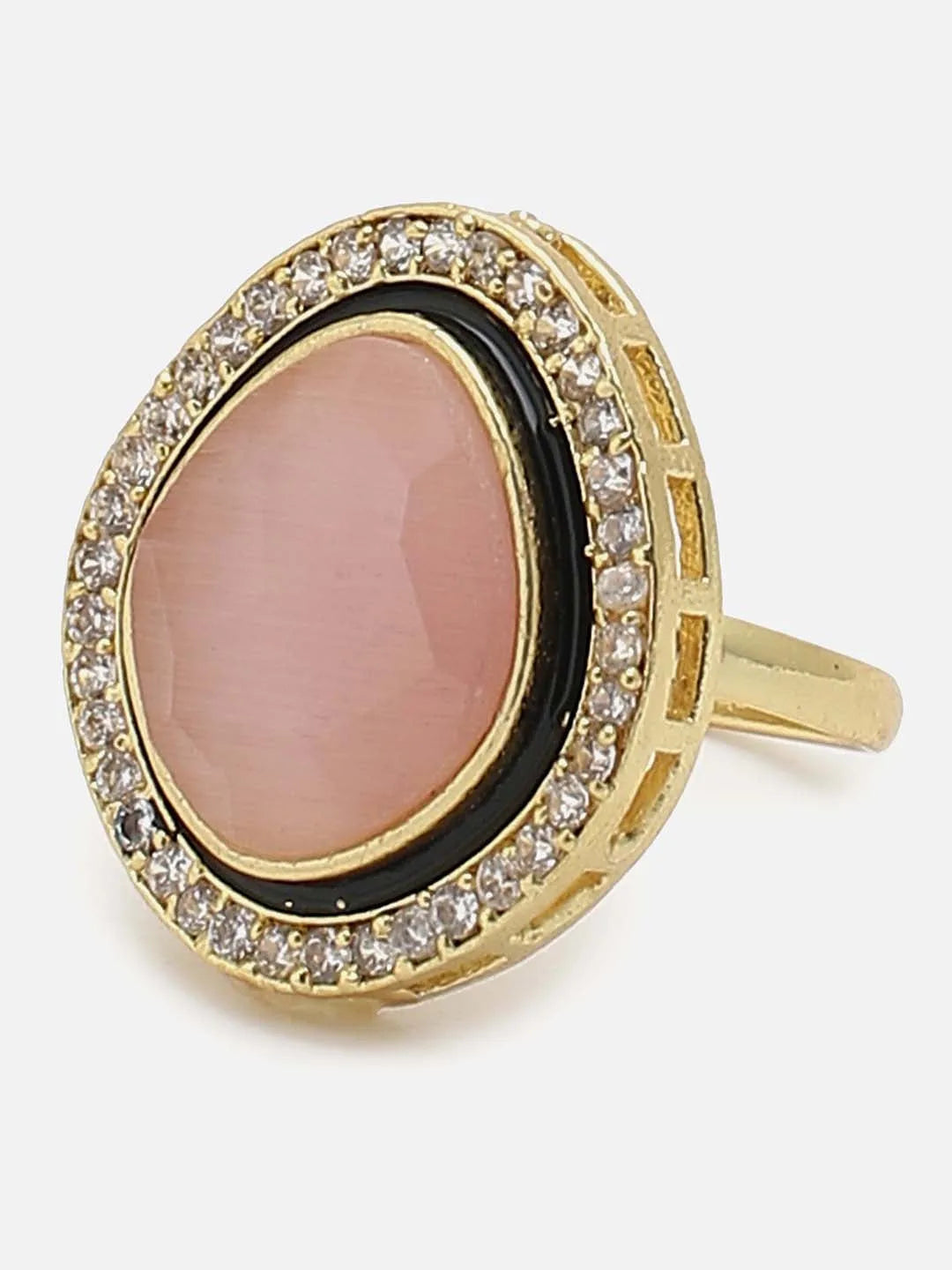 Gold Plated Designer Stone Ring