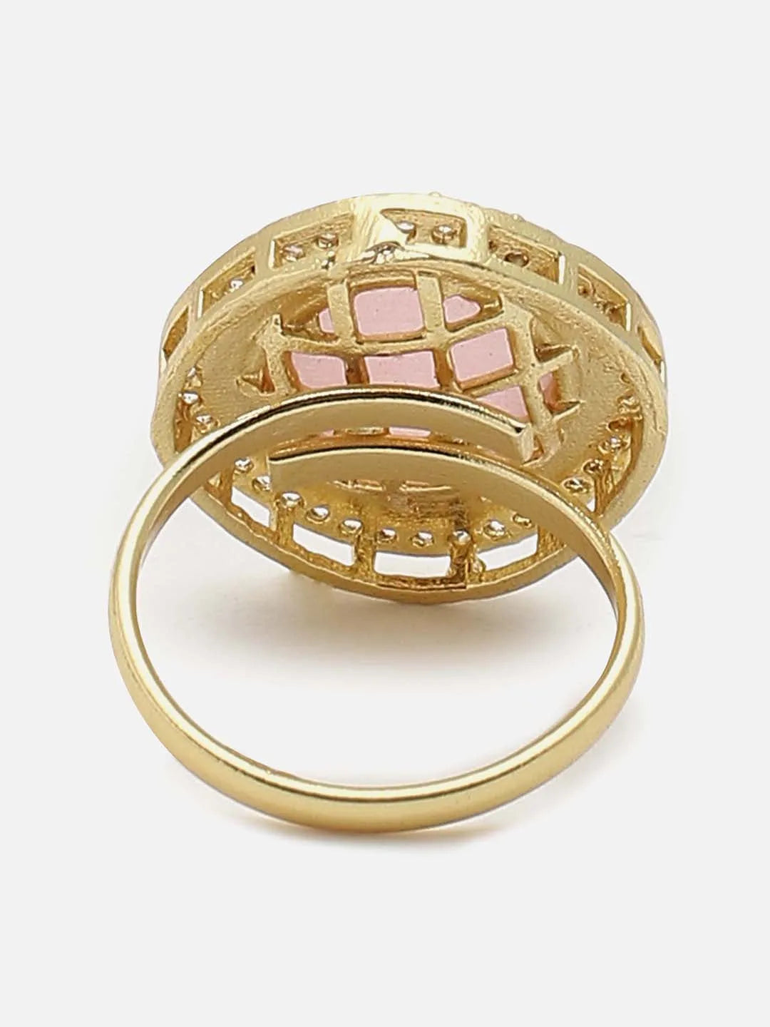 Gold Plated Designer Stone Ring