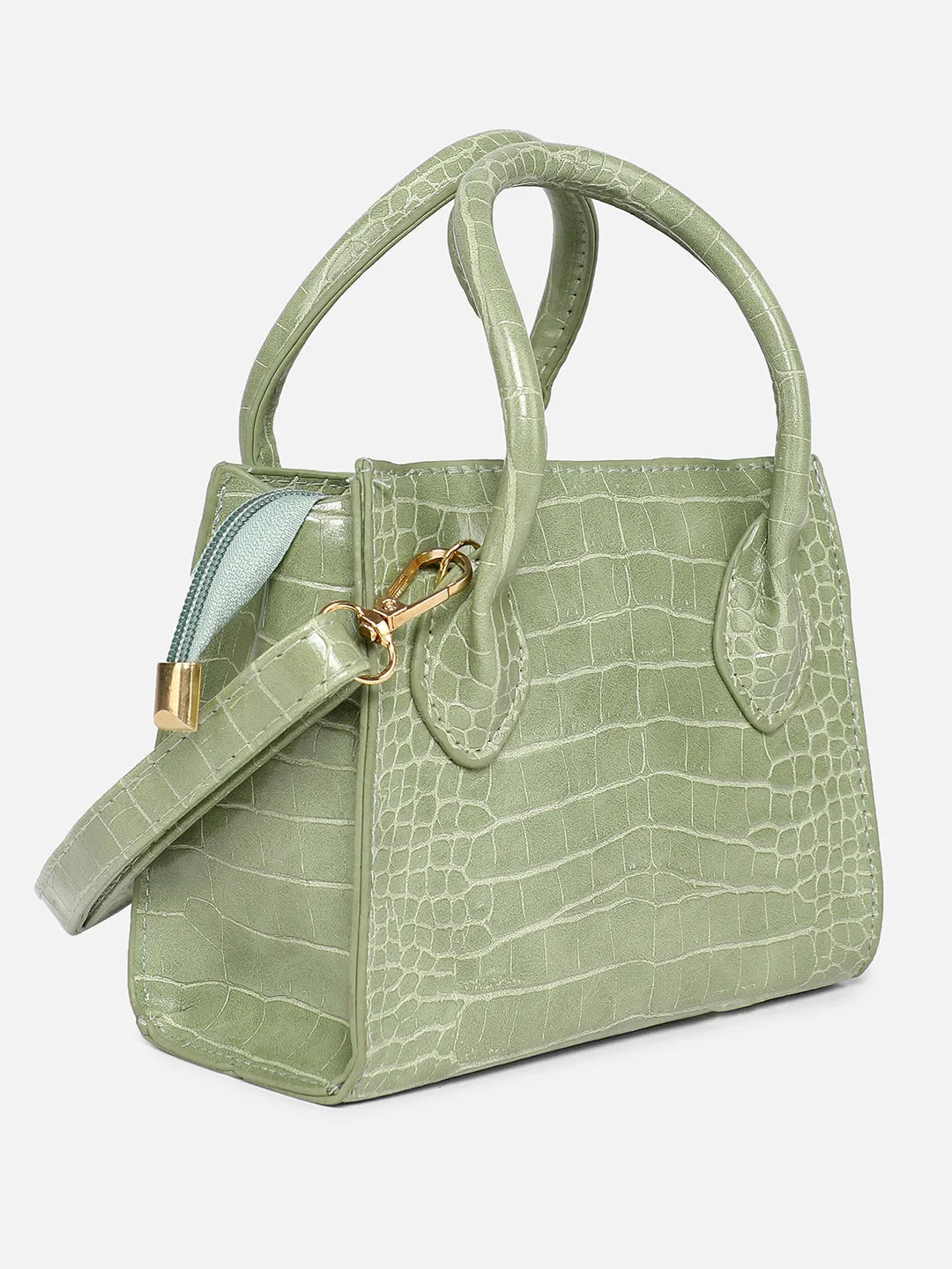 Textured Zip Lock Trendy Hand Bag