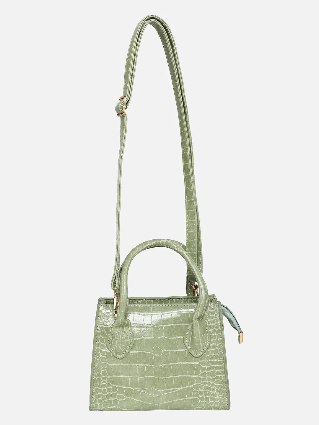 Textured Zip Lock Trendy Hand Bag