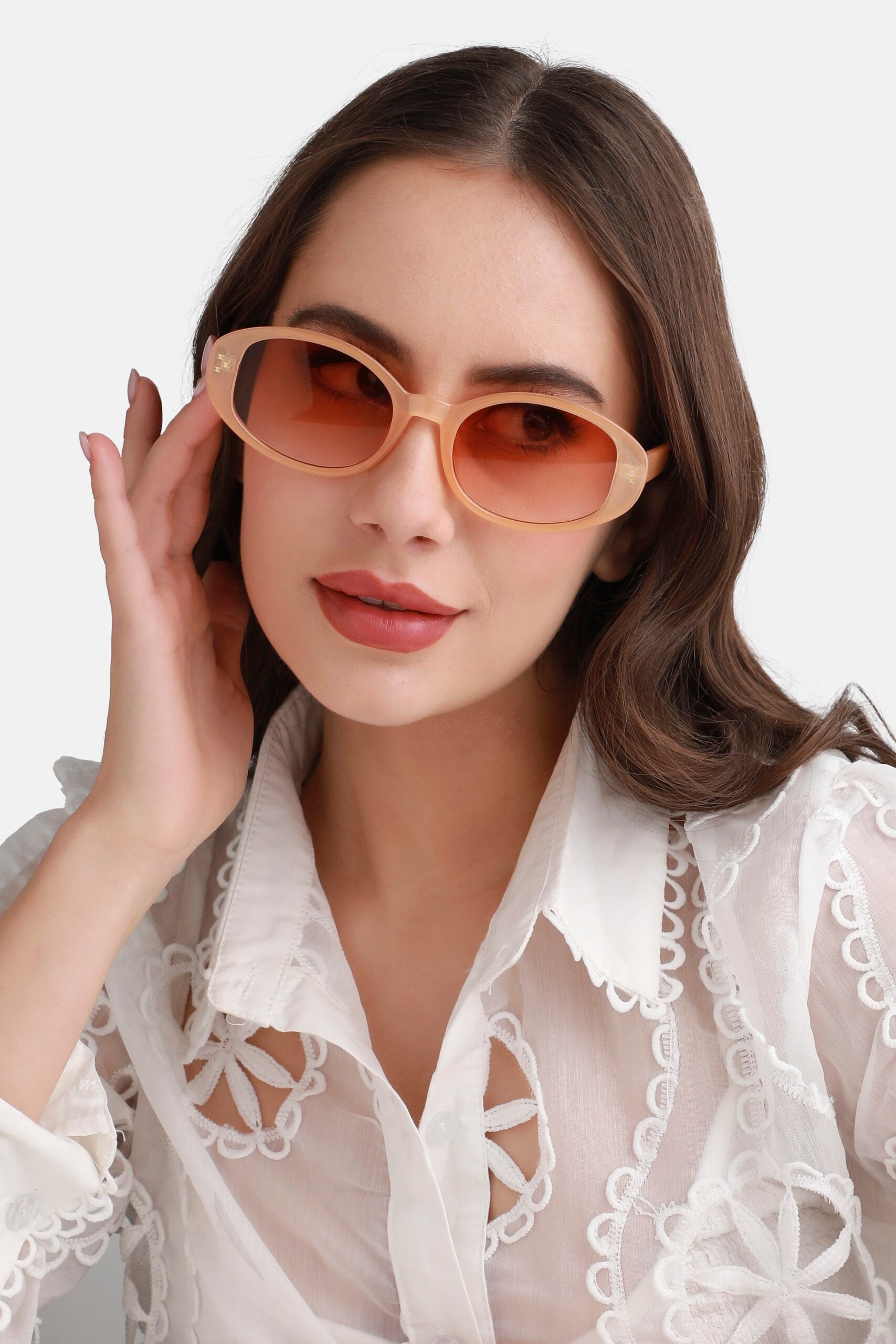 Polarized Polycarbonate Full Rim Oval Sunglass For Women