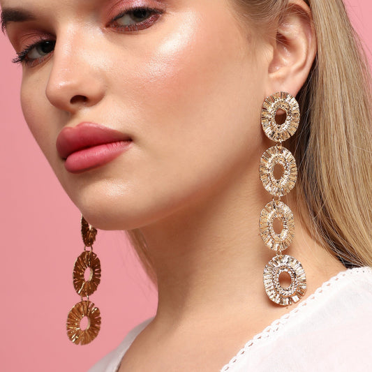 Gold Plated Drop Earrings Earrings