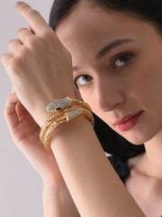 Gold Plated Designer Stone Bracelet