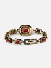 Gold Plated Designer Stone Bracelet